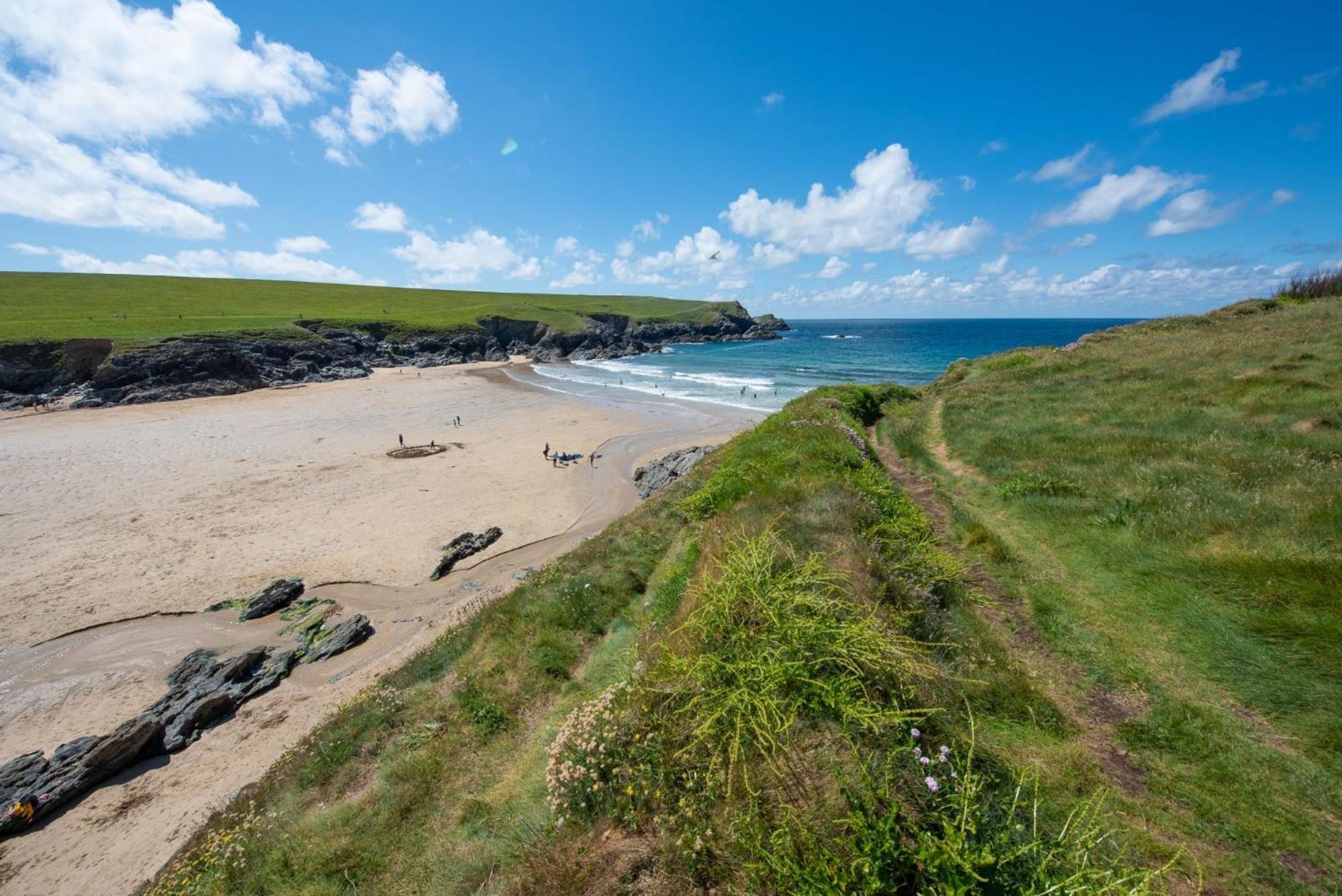 Beachview Apartment 6, Crantock, Newquay Exteriör bild